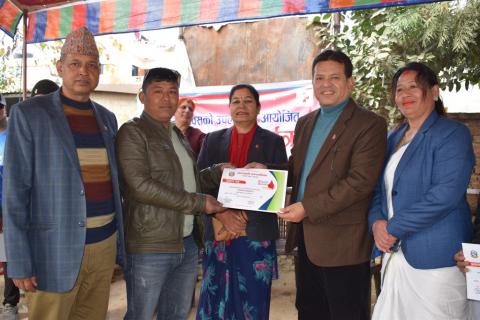 blood donation program orgranized by mahalaxmi municipality ward 01
