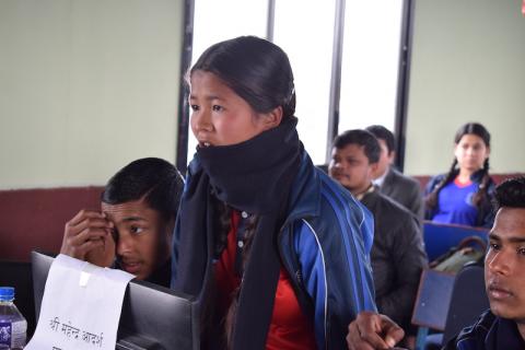 Mahalaxmi Municipality Inter School Quiz Competition participants